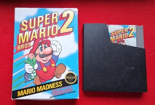 New ListingNintendo NES "Super Mario Bros 2"  -  Cartridge/Sleeve/Box  - 1980s /Working