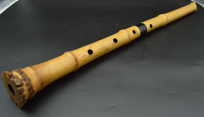 Japanese antique Vintage Shakuhachi Flute Instrument length 69.5cm Bamboo Japan