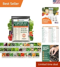 Ultimate Seed Vault: 32 Variety Pack of 15,000 Non-GMO Heirloom Vegetable Seeds