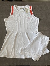 Penguin by Munsingwear Women  s Tennis Dress w/ Shorts White XL NWT 110