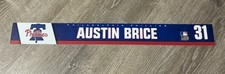 Austin Brice 2024 Phillies Team / Game Issued Locker Room Nameplate - MLB COA