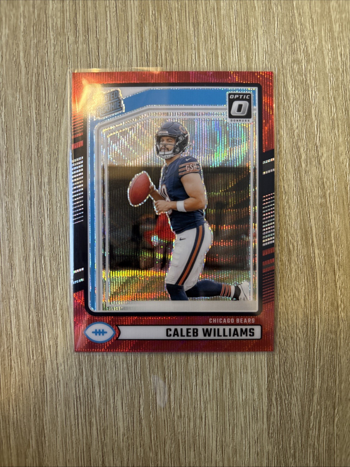 2024 Panini Donruss - Rated Rookie Caleb Williams Optic Preview Red Wave Prizm