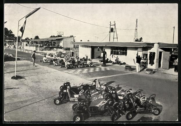 Misano Adriatico/Forlì, Karting Pista Riviera Verde, cartolina 1962