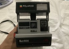 Vintage Instant Film Polaroid Sun 600 LMS Land Camera With Strap UNTESTED