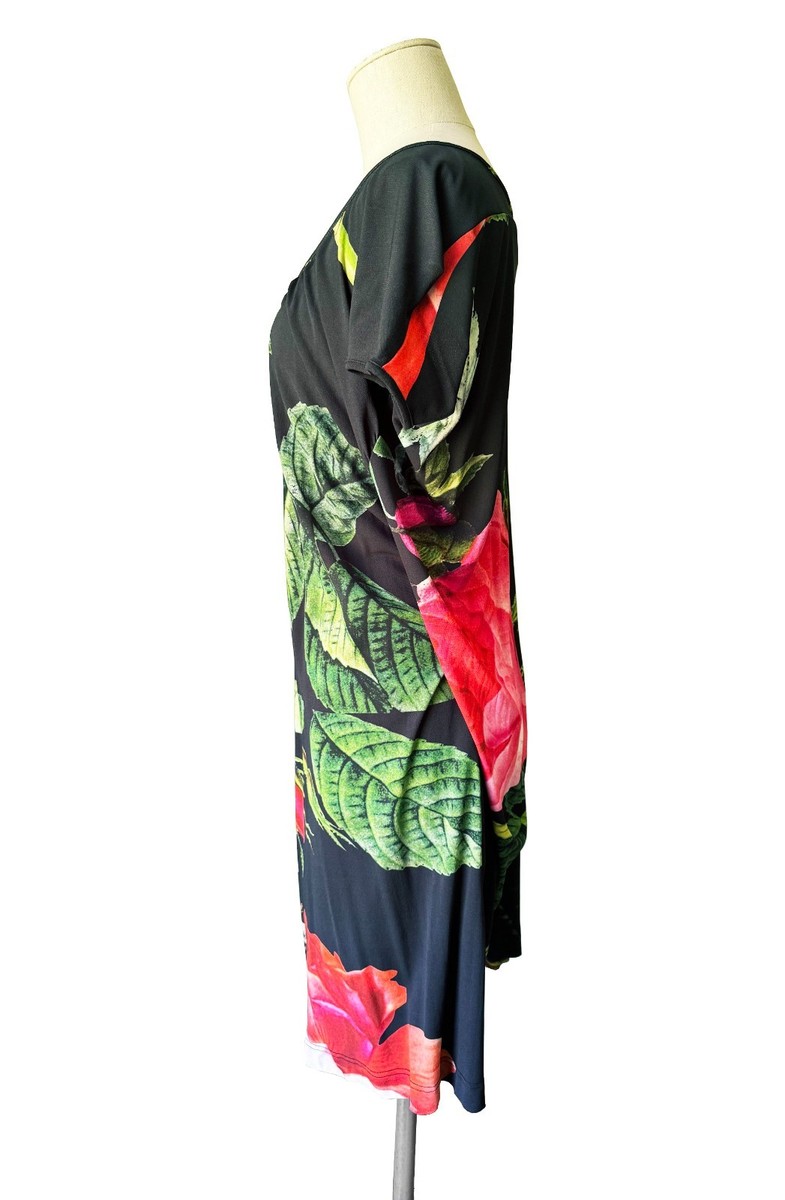 VIVIENNE WESTWOOD ANGLOMANIA Viscose Knit Dress Pop Rose Print