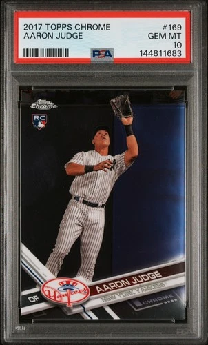 2017 TOPPS CHROME #169 AARON JUDGE ROOKIE RC PSA 10