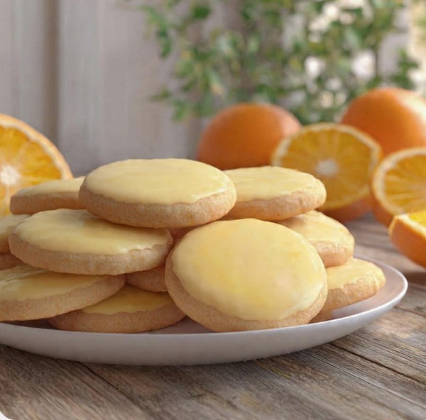 24 (2 docenas) galletas caseras GALZEADAS naranja para hornear