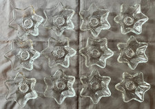 12 Indiana Clear Glass Taper Star Shape Candle Holders Entertain Parties