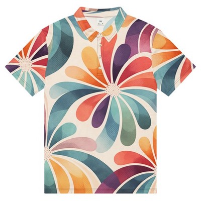 Vaulted Threads Retro Bloom Flow Polo Shirt