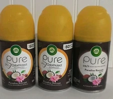 Lot of 3 AIR WICK Freshmatic REFILLS Automatic Spray PARADISE RETREAT COCONUT