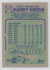 1990-91 Topps Blank Front Randy Gregg #275 0kb5