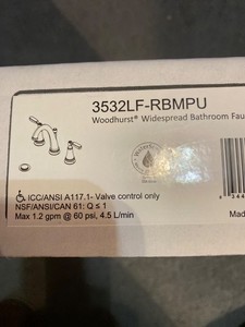 Delta Woodhurst 3532LF-RBMPU Widespread Bathroom Faucet - Venetian Bronze