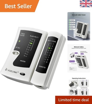 Kompakter multifunktionaler Netzwerkkabeltester für RJ45/RJ11 mit LED-Anzeigen