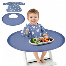 Food Catcher for Stokke Tripp Trapp High Chair, Coverall Baby Feeding Bib, Long