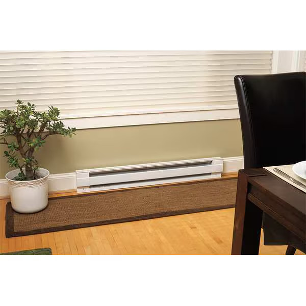 Cadet 60" Electric Baseboard Heater, White, 937/1250W, 208/240V 5F1250W Cadet