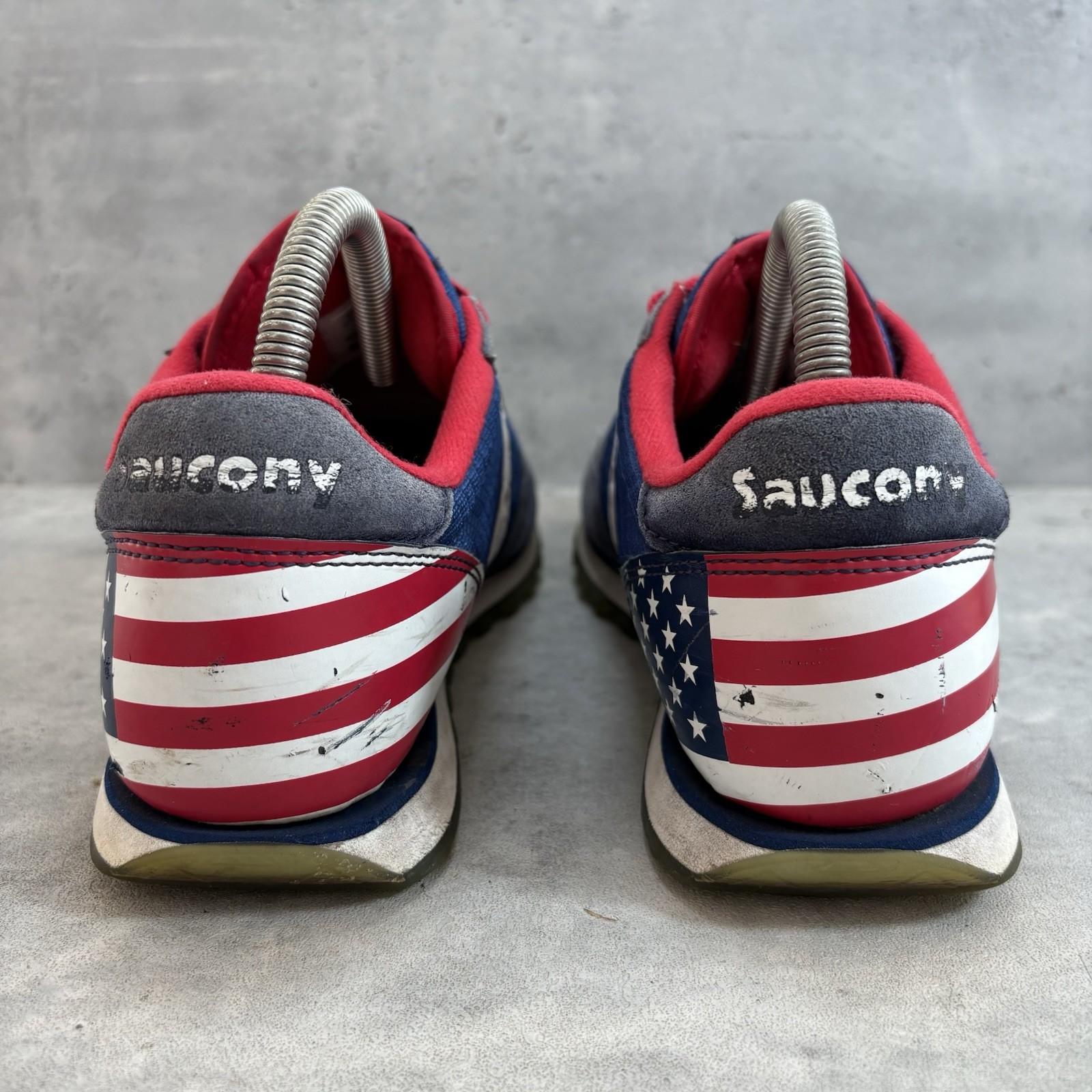 Saucony Jazz Low Pro Mens 8 Blue Red White USA Flag Running Shoes Sneakers thumbnail 2