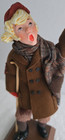 VINTAGE 1990 SIMPICH CHARACTER DOLL NEWSPAPER BOY CANE 12" — photo 2