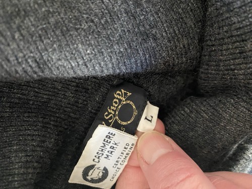 COUNTRY SHOP KASCHMIR großer DUNKELGRAUER ROLLKRAGEN LANGARM PULLOVER - Bild 6 von 6