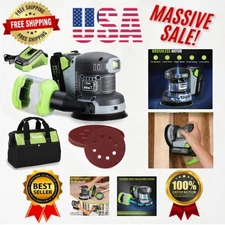 Lightweight Cordless 5-Inch Random Orbital Sander - 12000 OPM & Battery Included