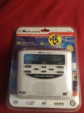Midland WR-120 Emergency Weather Alert Radio with Alarm Clock - White