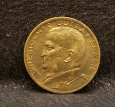 1956 Brazil 50 centavos, President Eurico Dutra, nicer grade, KM-563 (BR3)
