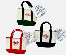 Trader Joe's Canvas Micro Tote with Grocery Bag Set Of 3 2025 CHRISTMAS LIMITED