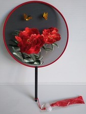 Double Sided Embroidery Hand Held Fan Chinese Han Ancient Round Fan Good Quality