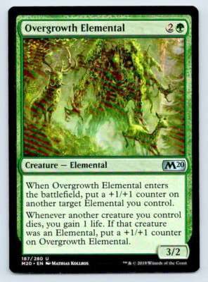 Overgrowth Elemental Magic The Gathering Core Set 2020 M20 MTG Card FREE SHIP !