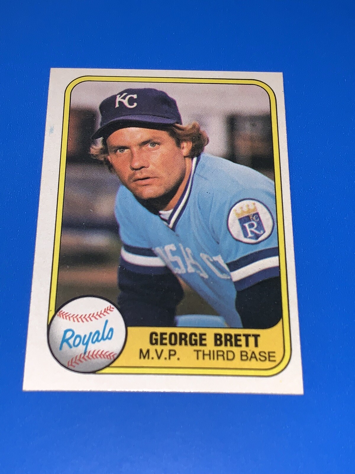 1981 Fleer George Brett MVP Baseball Card #28 Kansas City Royals Set Break NM++