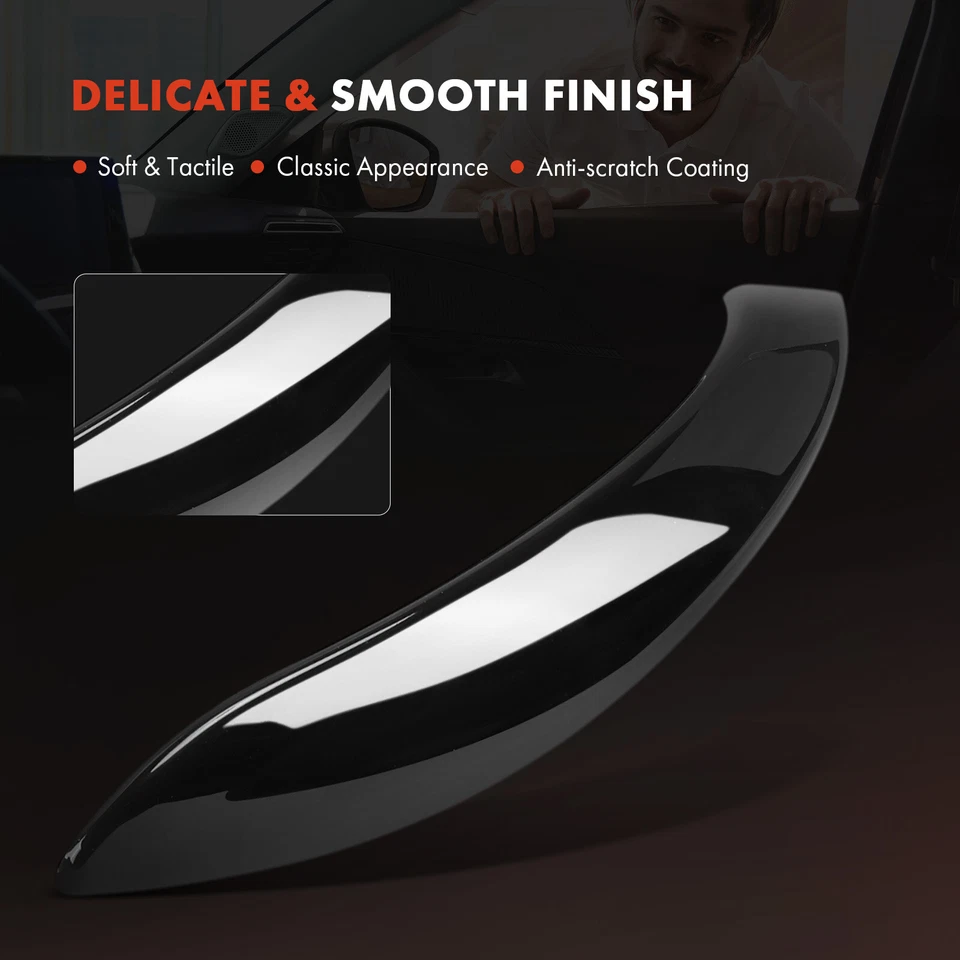 Juego de 4 cubiertas de moldura de manija de puerta interior delantera y trasera negra para BMW F30 318i Foto 4 de 4