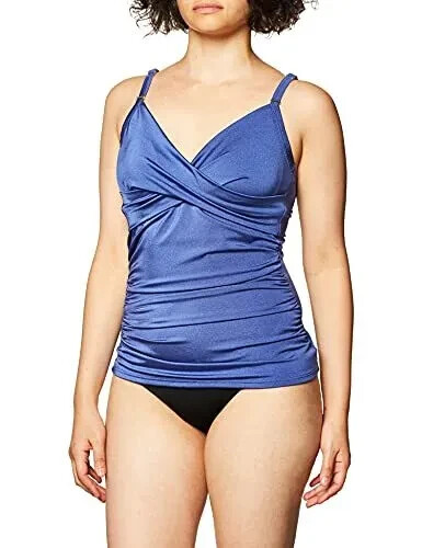 Calvin Klein Damen Tankini Oberteil Standard Blau Violett Größe M - NEU - Bild 1 von 4