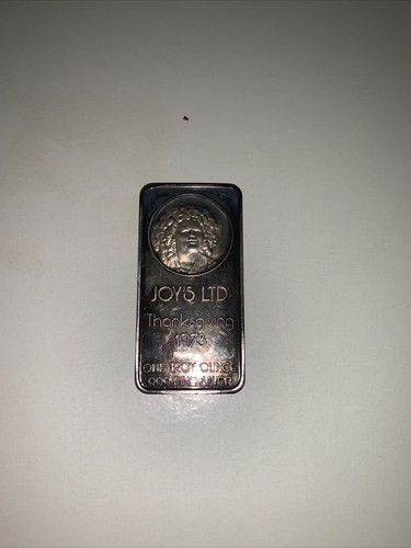Joy's LTD Thanksgiving Mayflower 999 SILVER ART BAR 1 Troy Oz - Picture 3 of 8