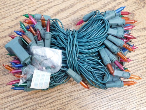 100 Miniature Super Bright Multi-Color Christmas Lights New NOS - Picture 5 of 7