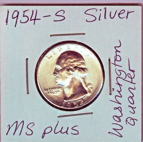 1954-S Silver Washington Quarter MS Plus