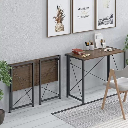 THEVEPON Folding Desk Foldable Computer Desk Table No Assembly Home Office