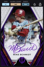 TOPPS BUNT 2021 - MIKE SCHMIDT TRIBUTE - PURPLE SIG *DIGITAL* CARD, PHILLIES HOF