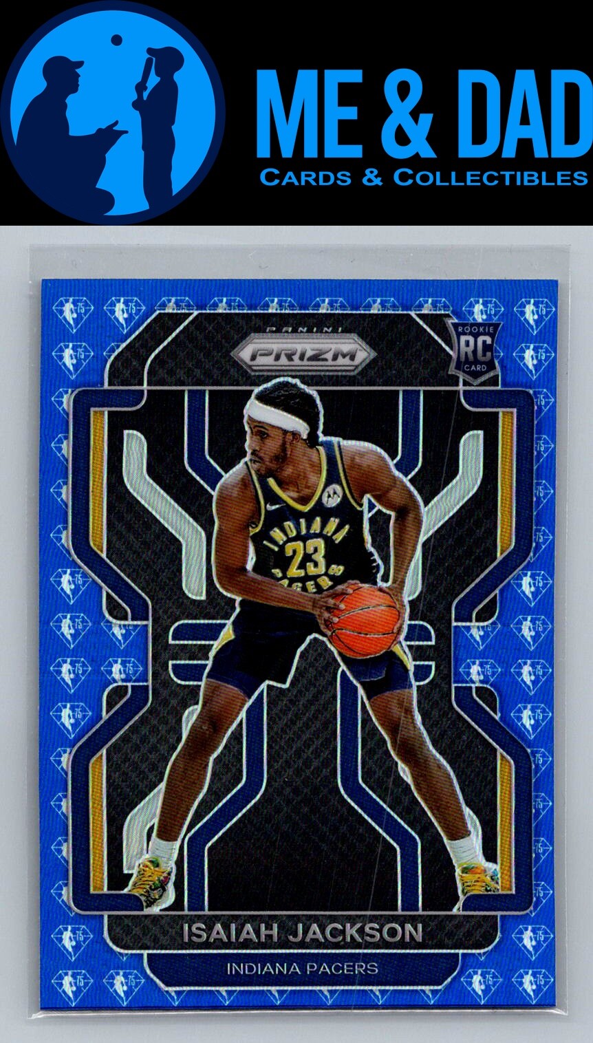 2021-22 Panini Prizm #309 Isaiah Jackson Blue 75th Anniversery