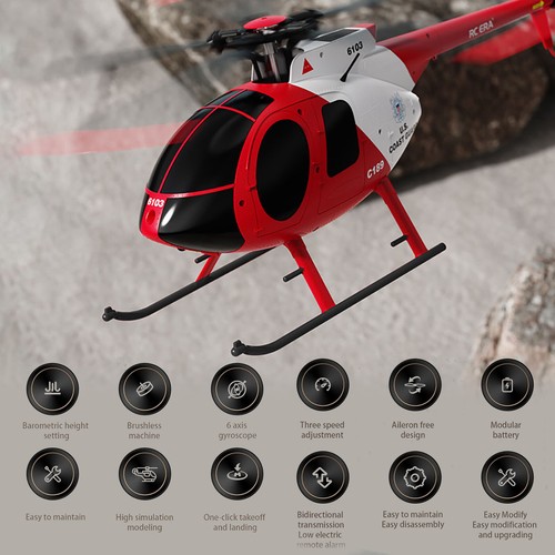 RC Helicopters 1:28 4CH UAV Single Blade Flying Remote Control Helicopter - Picture 4 of 13