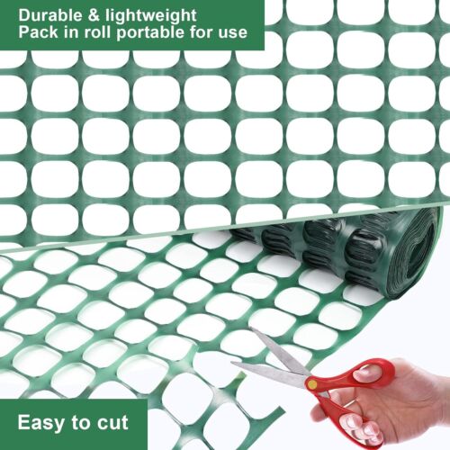 4FT x 100FT Plastic Mesh Fence w/100 Zip Ties Snow Fence Safety Garden Netting - 第 3/7 張圖片