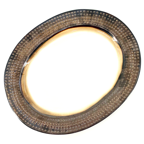 MIKASA GOURMET BASICS 13” AVERY OVAL SERVING PLATTER METALLIC - Picture 3 of 5