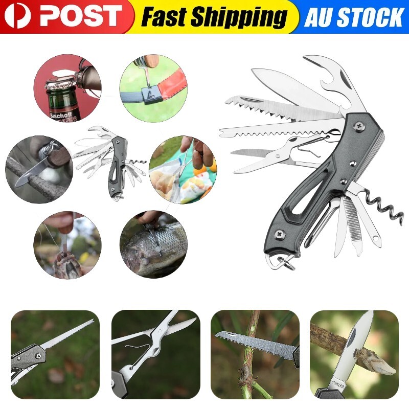 Camping Multi-Purpose Knife Folding Scissors  Knife Combination Tool