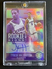 2020-21 Panini Illusions Tyrese Haliburton #/5 Rookie Signs Pink Auto SSP Kings