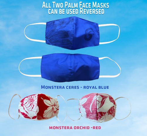 Hawaiian Cotton Face Mask Reversable - Picture 2 of 9