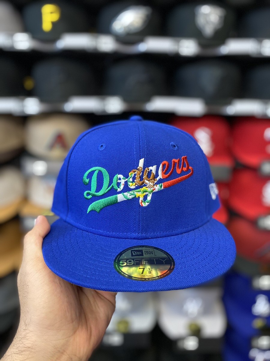 New Era Los Angeles Dodgers Mexico Script Blue 59fifty Fitted Hat