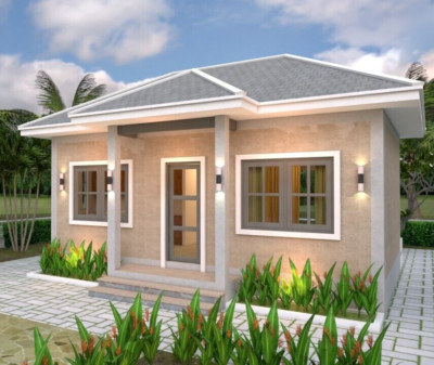 26x18 Feet Small House 8x5.5 Meter 1 Bed 1 bath Gross Hipped Roof (A4 Hard Copy)