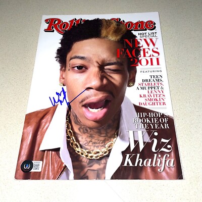wiz khalifa 直筆サイン入りフォト WIZ KHALIFA signed autographed ROLLING STONE MAGAZINE