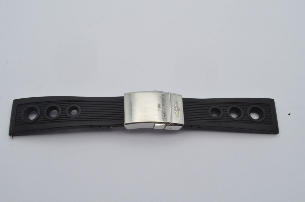 BREITLING OCEAN RACER KAUTSCHUK ARMBAND SCHWARZ 24MM 24-20