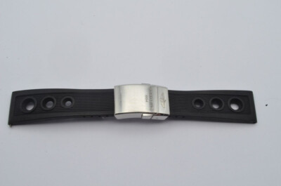 BREITLING OCEAN RACER KAUTSCHUK ARMBAND SCHWARZ