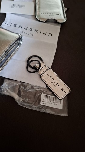 Liebeskind, tolle Geldbörse + Kartentasche + Schlüsselanhänger silber, 3-teilig - Bild 3 von 13