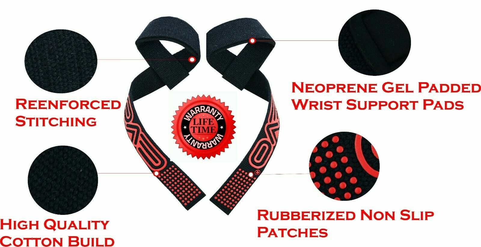 EVO Weight Lifting Gym Straps Training Gel Padded Hand Bar Wrist Support Wraps eBay